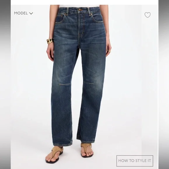Madewell Darted Barrel Leg Jean in Danver Wash - Picture 8 of 9